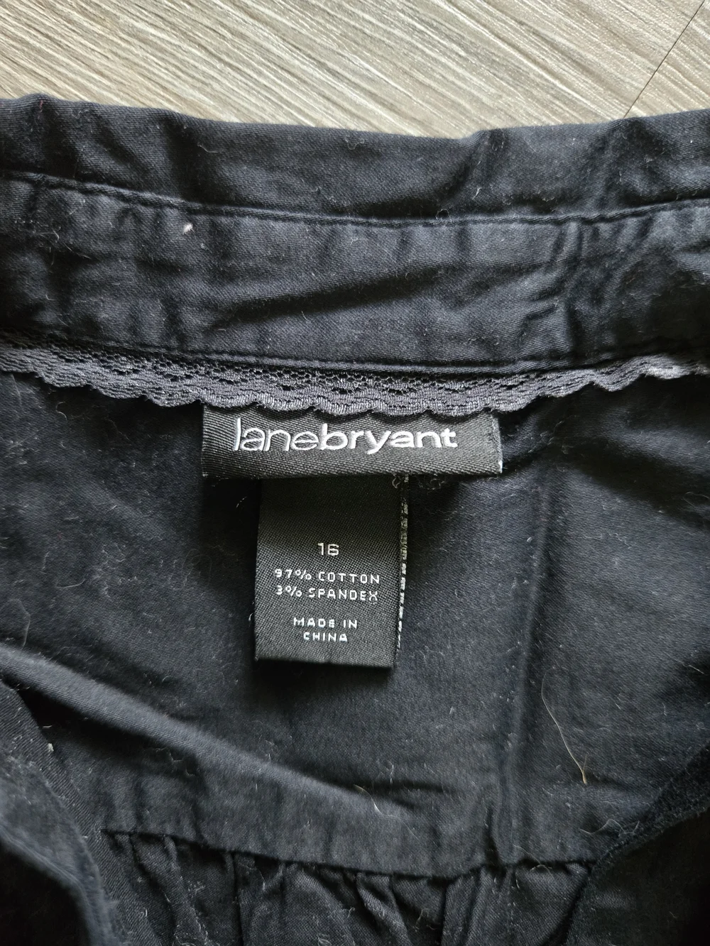 Lane Bryant Black Collared Shirt - Picture 2 of 6
